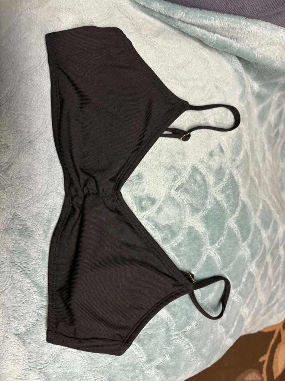 Target Shade & Shore ribbed Black Bikini Top Medium